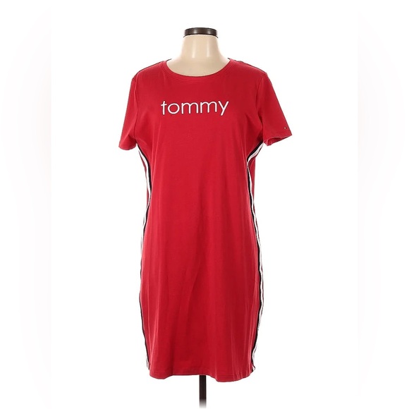 Tommy Hilfiger T-Shirt Dress / Women's Red Dress Size XL , Spring - Picture 1 of 5